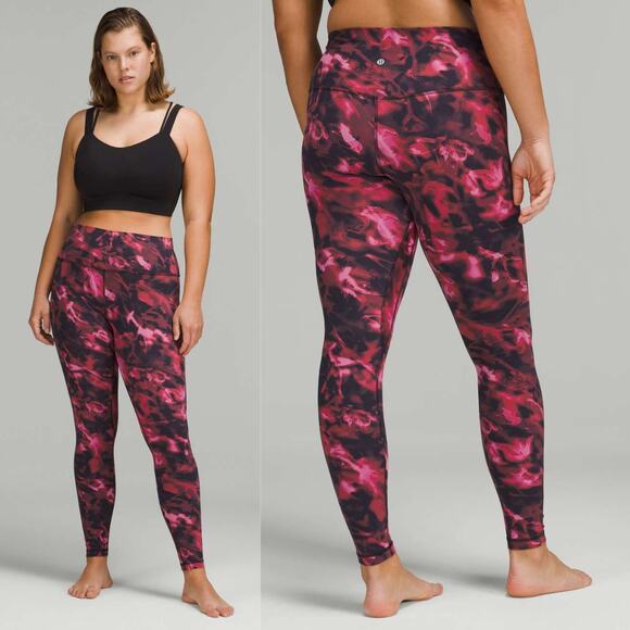 LULULEMON Align High-Rise Pant 28" Size 4 Intensity Pink Blossom Multi - Picture 1 of 6